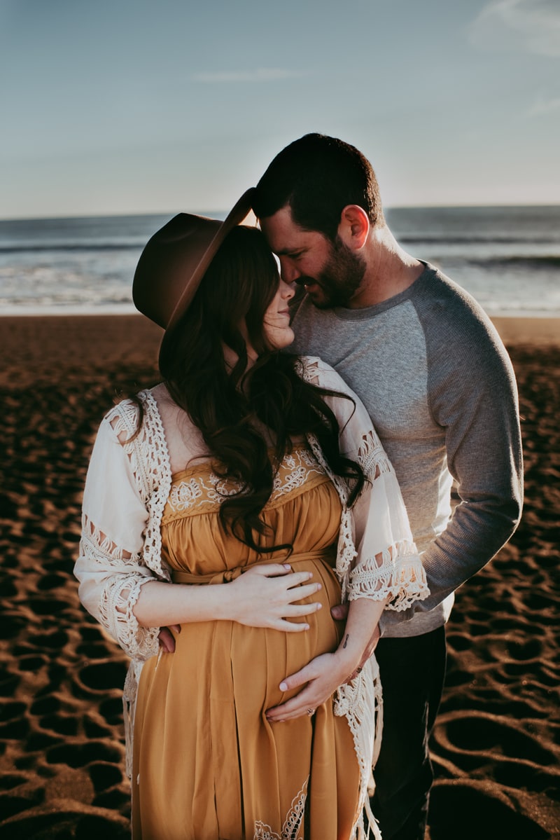 Bay Area Maternity Photography, couple looking at eachother