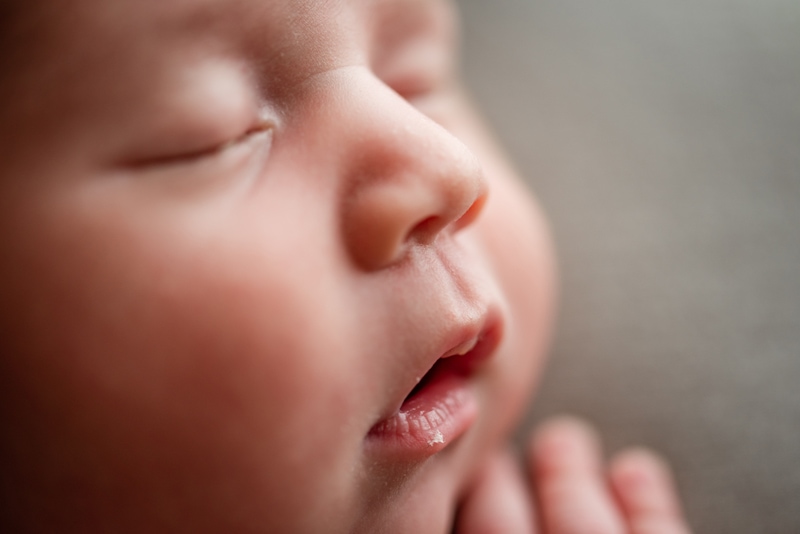 Bay Area Newborn Photography, close up of baby's face